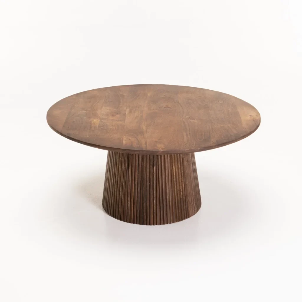GOA 80cm ROUND SOLID WOOD...