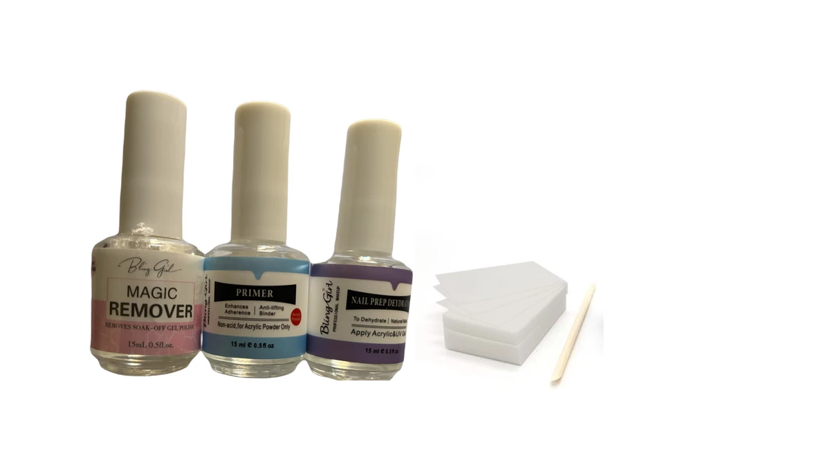 Professional Nail Prep Dehydrator & Primer & Nail Polish Remover - Set