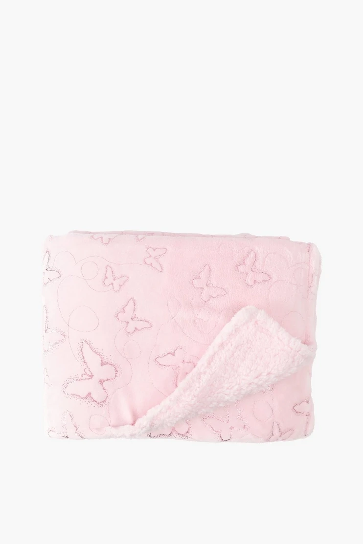 Foiled Butterfly Sherpa Blanket, 70x100cm