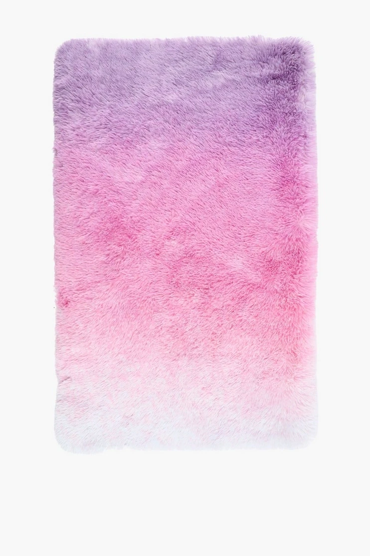 Pastel Ombre Rainbow Shaggy Rug, 70x110cm