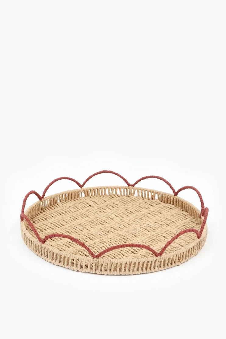 Woven Scalloped Tray