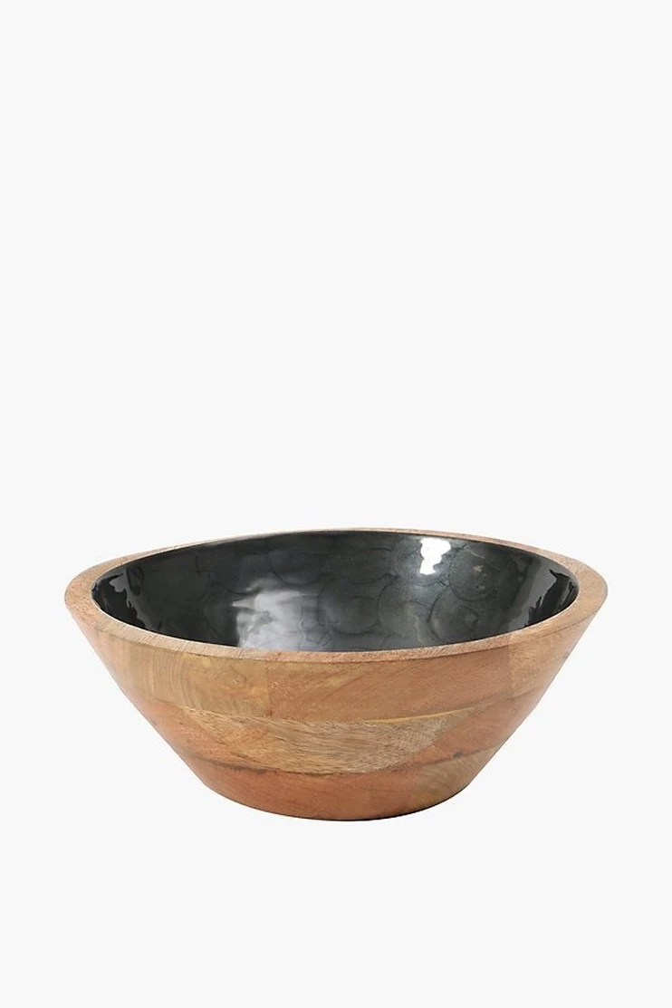Mangowood Glazed Serving Bowl, Medium