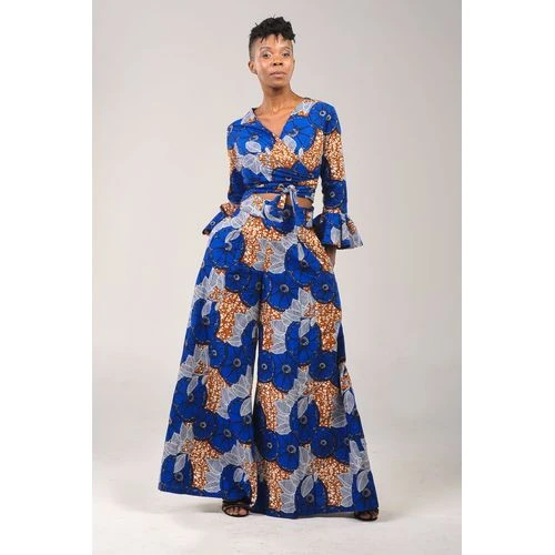 White Leaves Palazzo Set