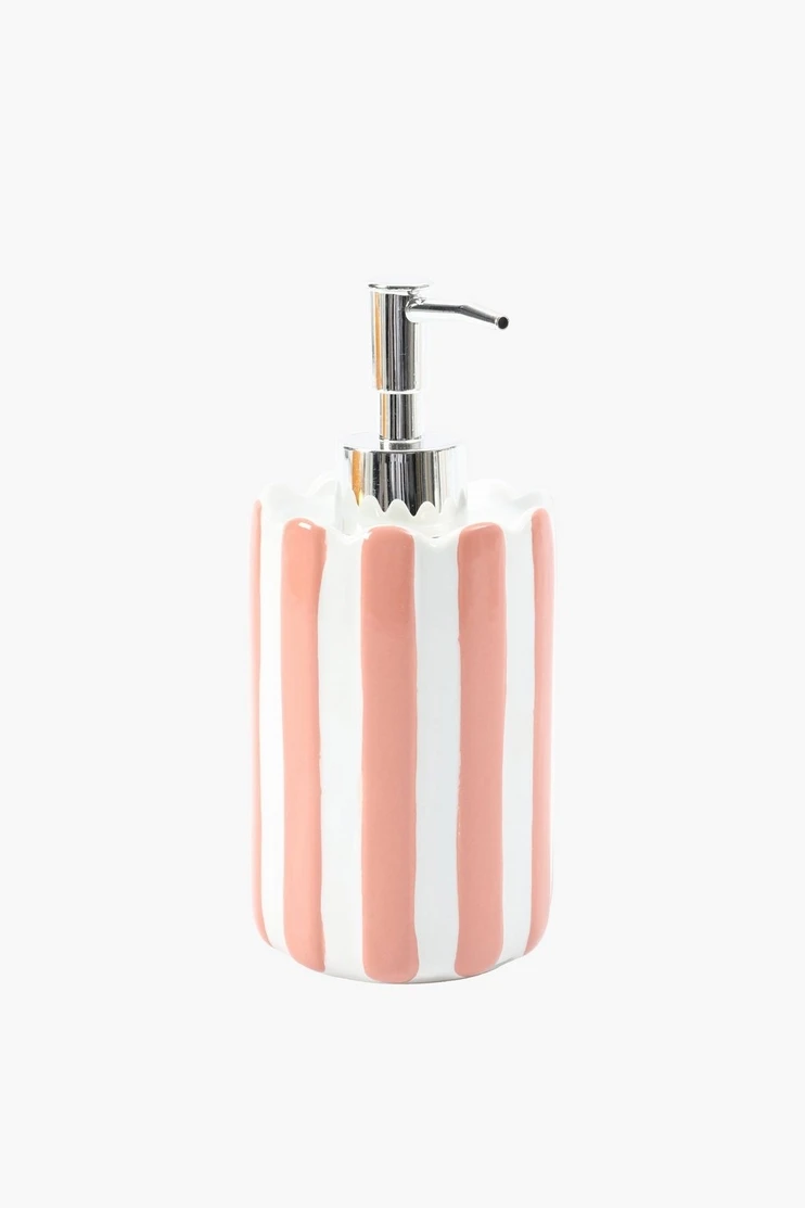 Ceramic Stripe Soap Dispenser