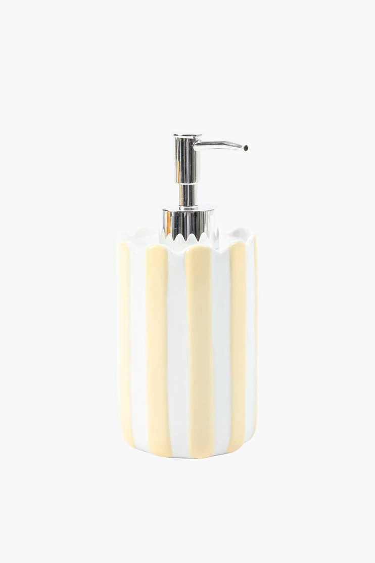 Ceramic Stripe Soap Dispenser