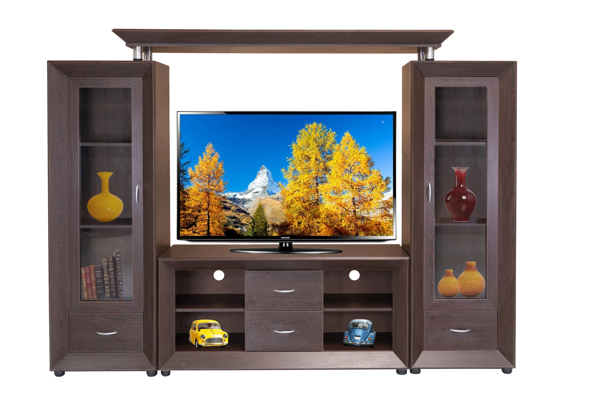 Newbury 4 Piece Wall Unit, African Wenge