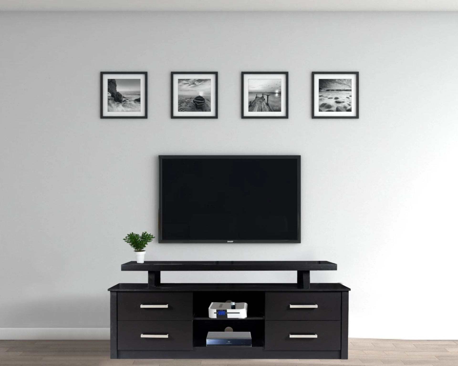 Carmen Plasma Stand, Black Matt