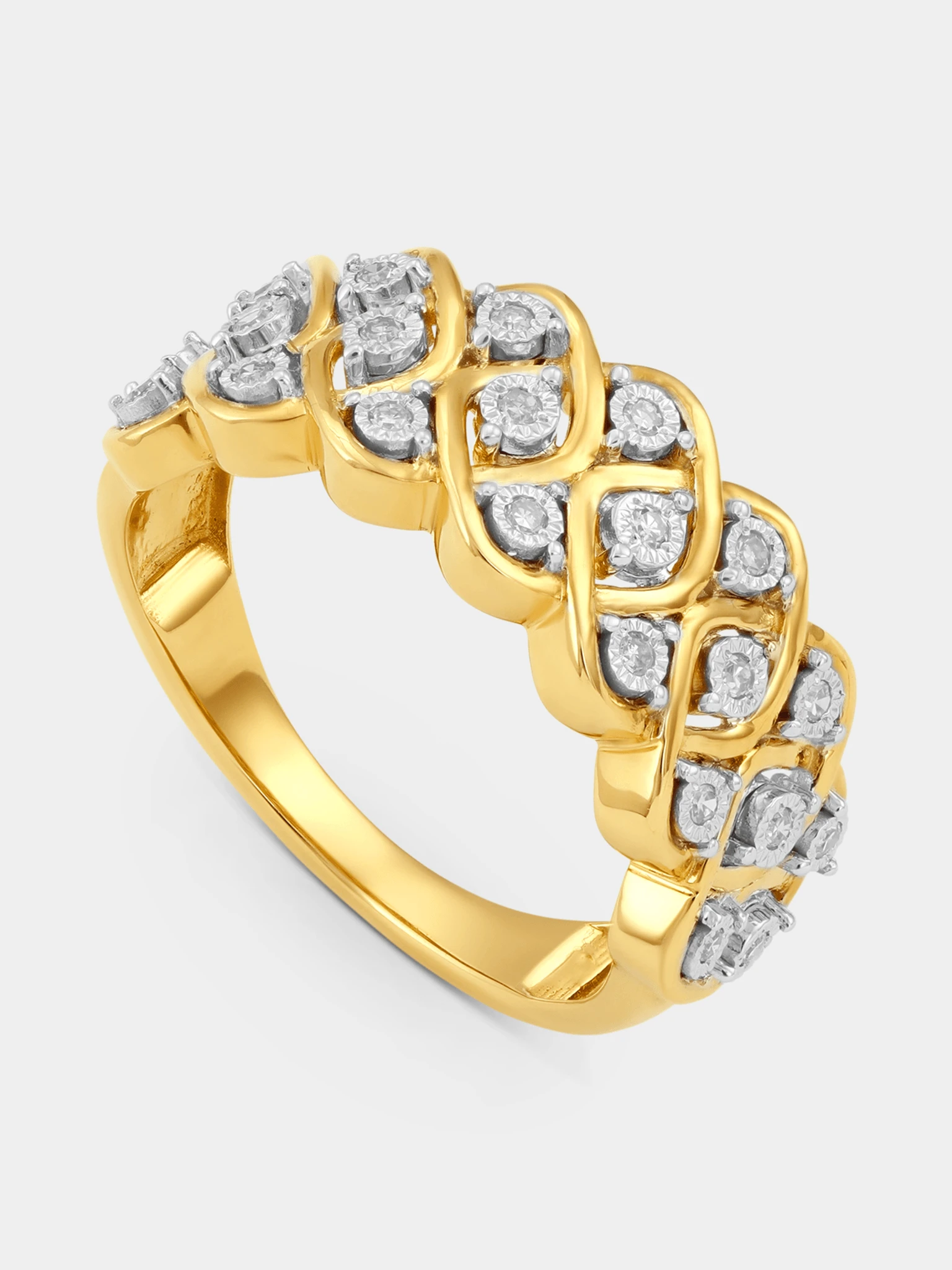 Yellow Gold Diamond Marquise Pineapple Ring
