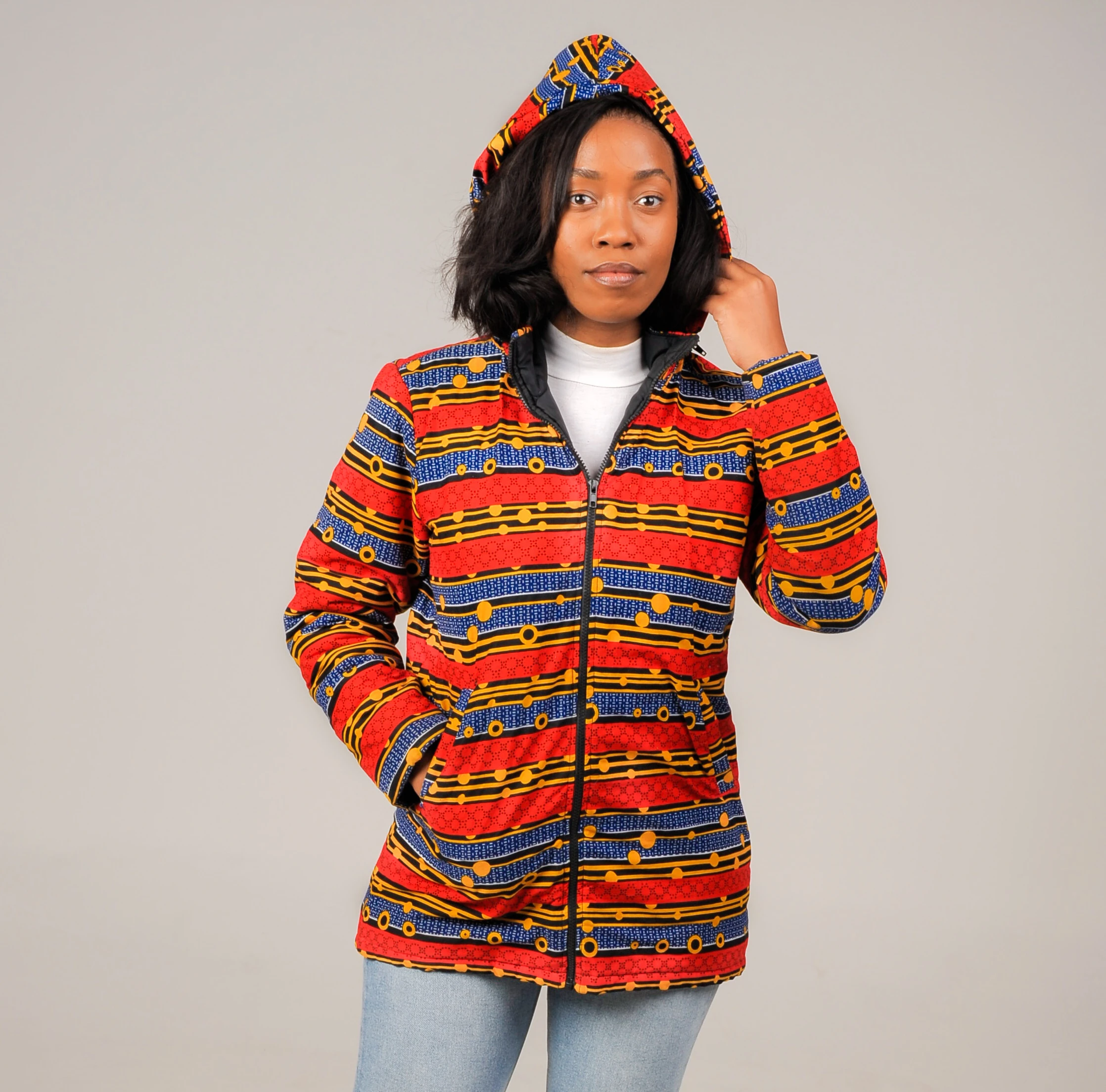 Olisa Afriprint Winter Parka Jacket- Unisex