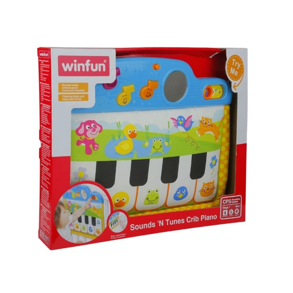 Winfun sounds n tunes crib piano