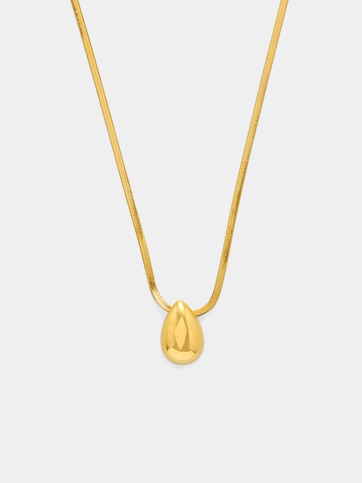Tempo Jewellery Gold Plated Teardrop Snake Neckpiece