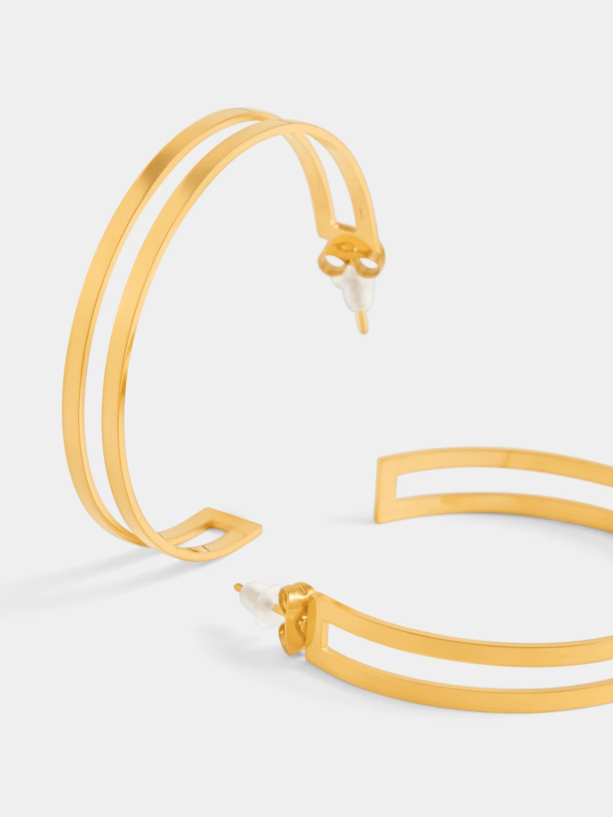 Tempo Jewellery Gold Plated Split Centre Hoop Earrings