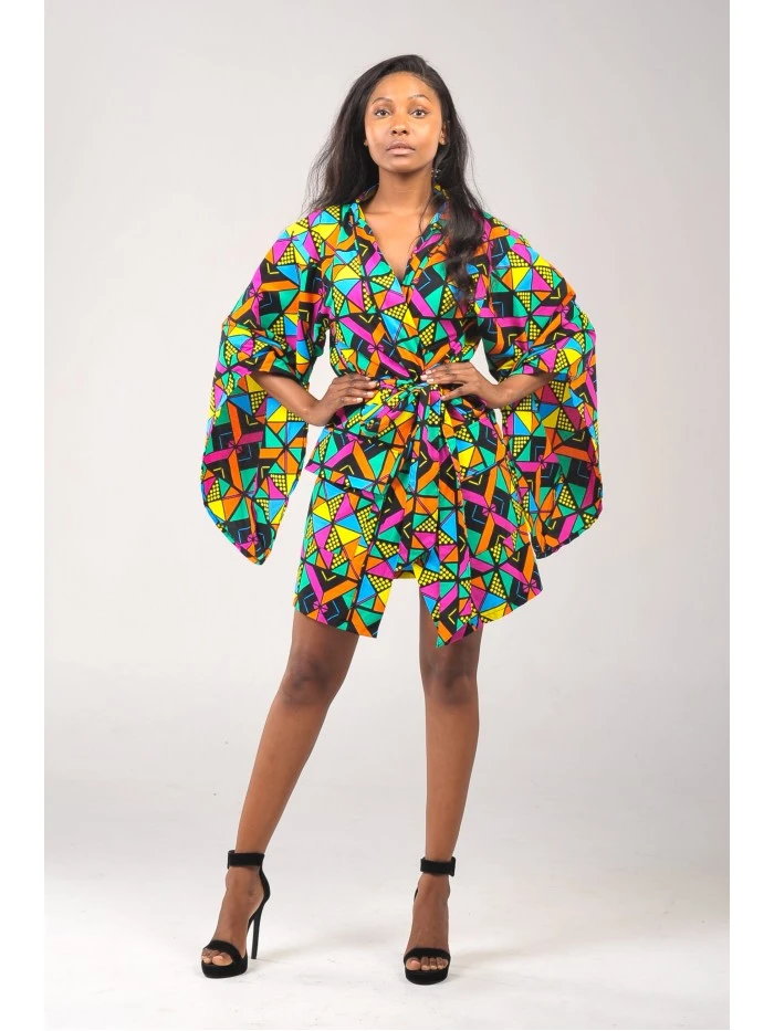 Imibala Kimono Wrap Dress