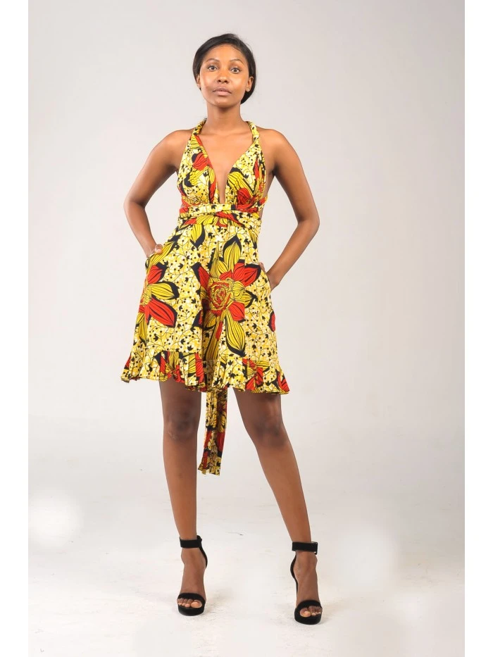 Gold Petals Infinity Mini Jumpsuit