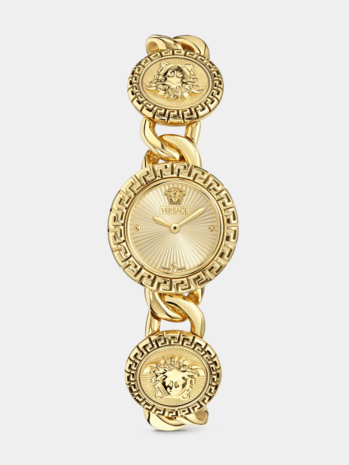 Versace La Greca Stud Icon Gold Plated Stainless Steel Bracelet Watch