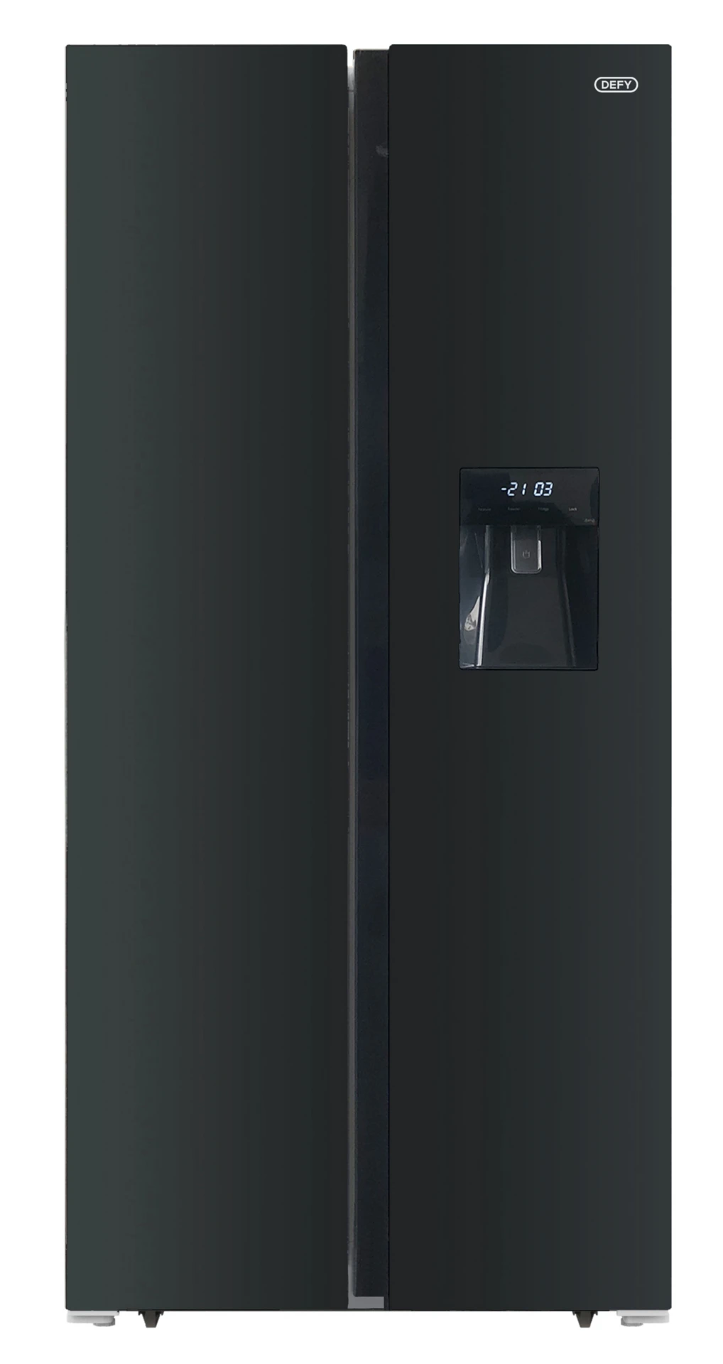 Defy 496L Side By Side Glassdoor Fridge Freezer Water Dispenser DFF456