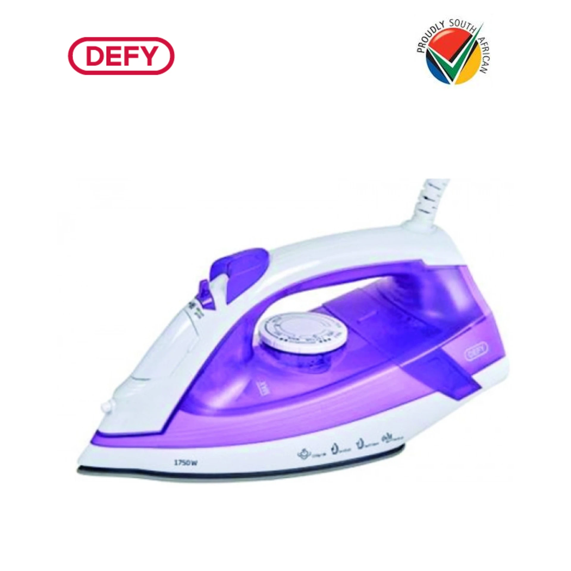 Defy 1750W Steam Iron White Purple SI805