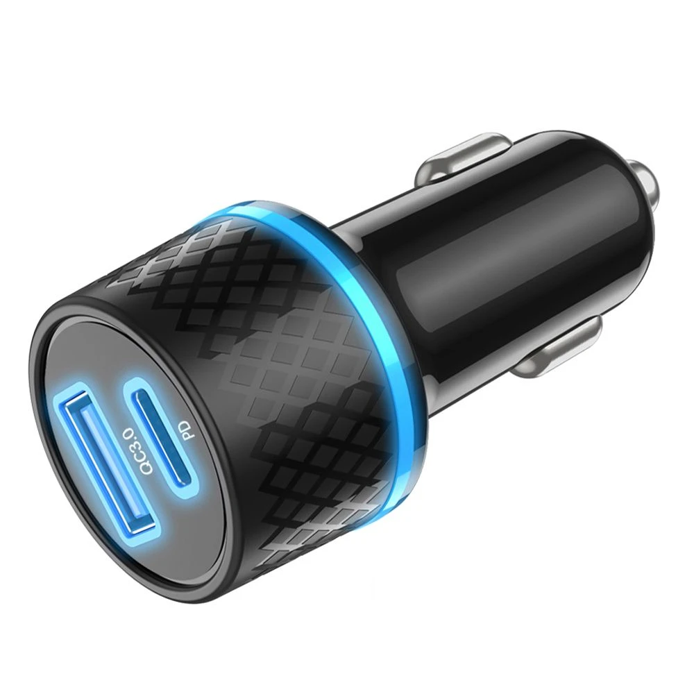 36w Car PD Fast Charger for USB-A and USB-C
