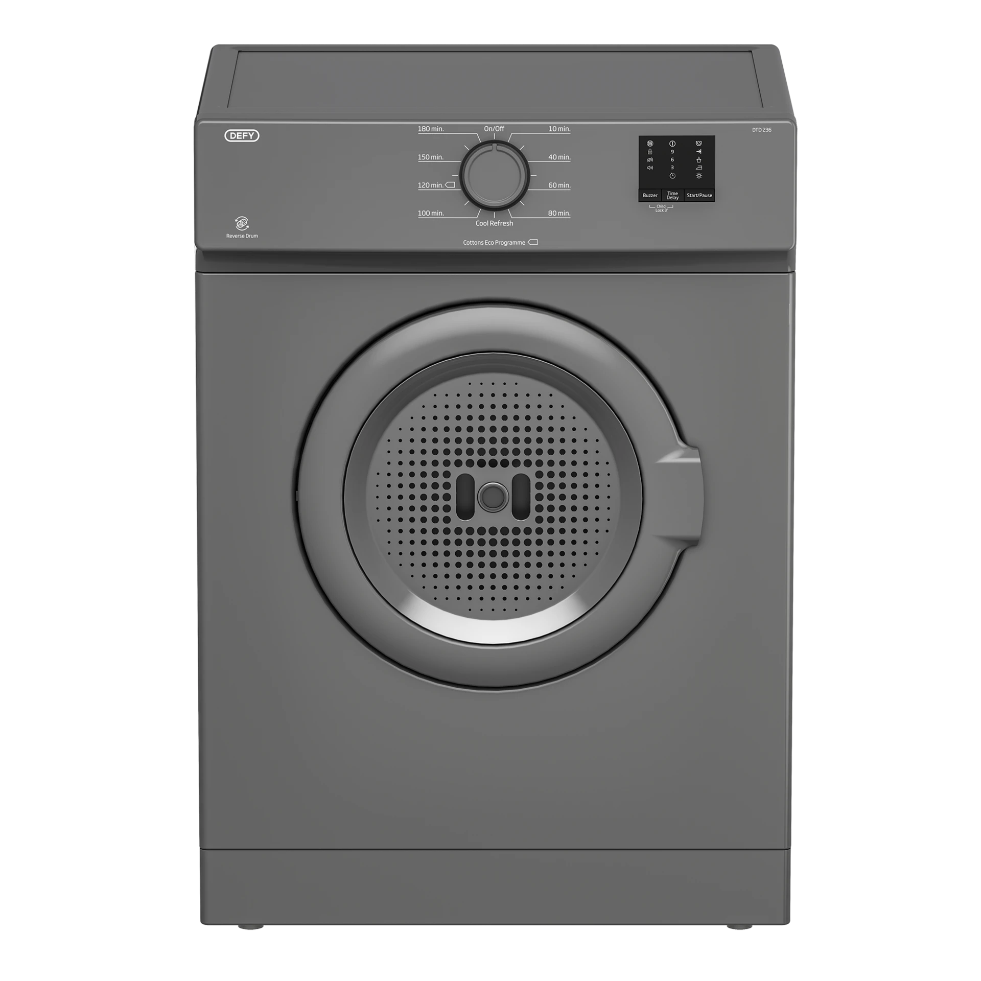 Defy 6kg Air Vented Dryer Manhattan Grey DTD236