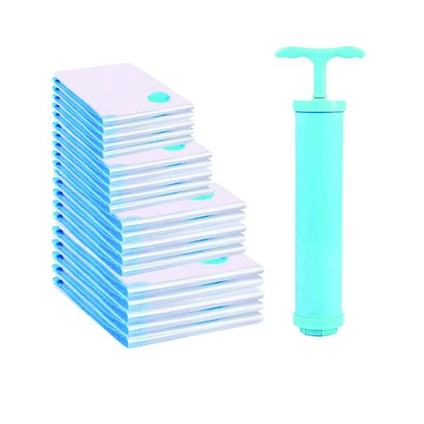 Vacuum Bags For Storage of Clothing & Blankets - 20 Space Saver Bags & Pump