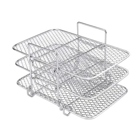 3-Tier Non-Stick Removable Stainless Steel Air Fryer Grill Cooling Rack