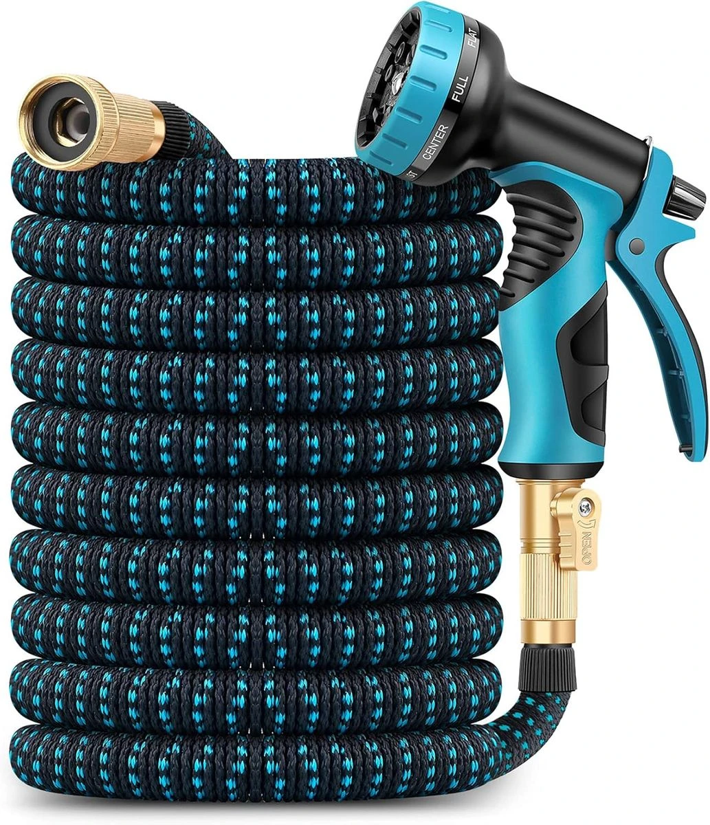 75FT Expandable Garden Hose With Multifunctional Nozzle Water Spray