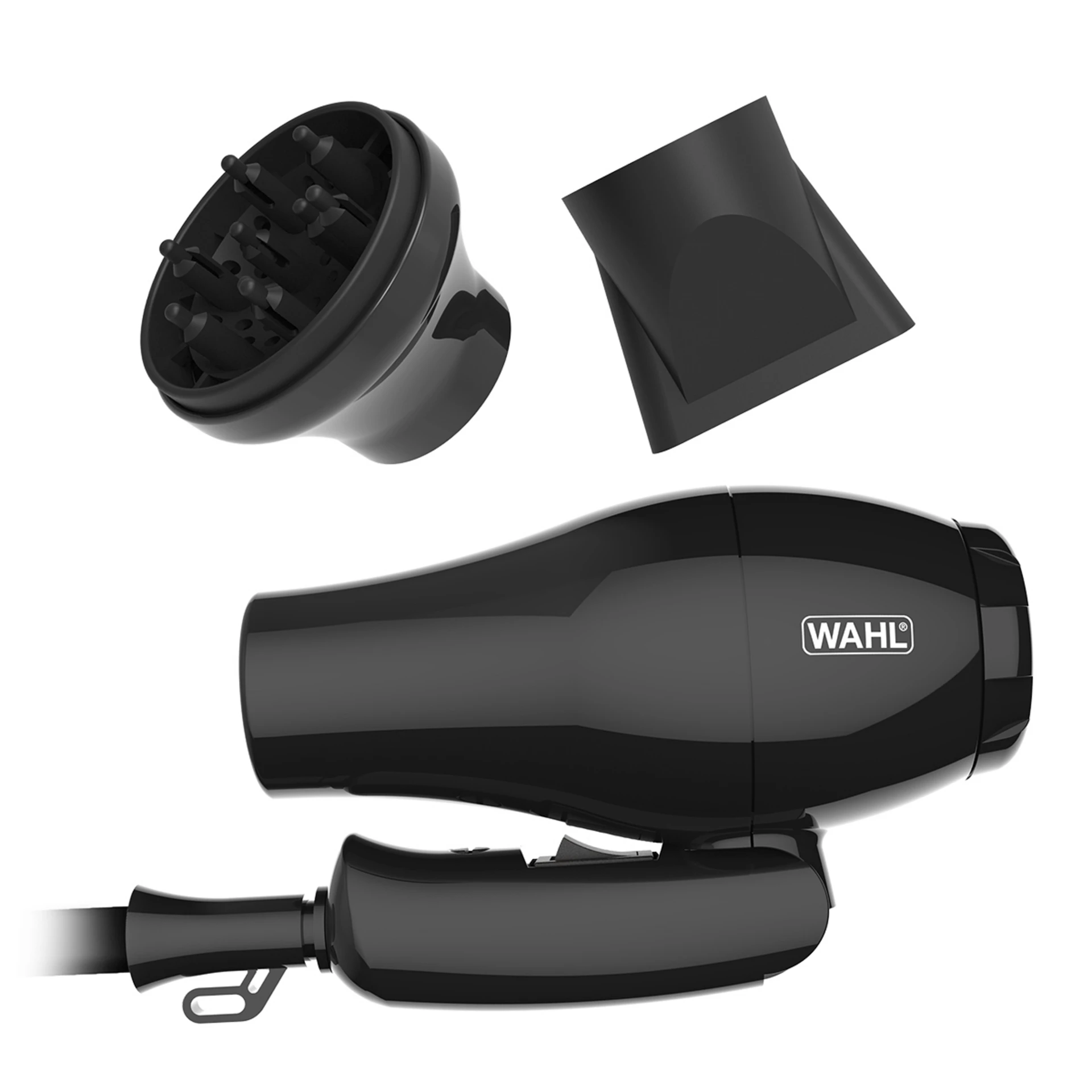 Wahl Travel 1000W Foldable Dual-Voltage DC Hair Dryer With Diffuser (3pc)